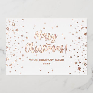 Tarjeta Festiva Con Relieve Metalizado Elegante Rosa Navidades de oro Tarjeta de Relieve