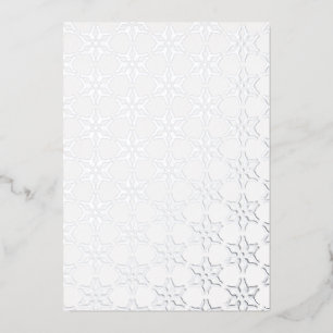 Tarjeta Festiva Con Relieve Metalizado Elegante, tarjeta de copo de nieve de Relieve meta