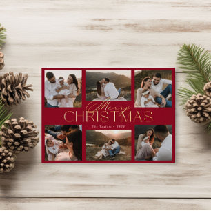 Tarjeta Festiva Con Relieve Metalizado Elegante tarjeta de Navidades a presión de Relieve