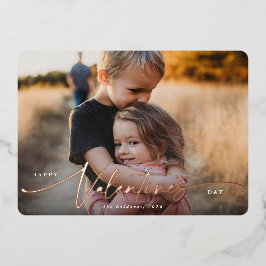 Tarjeta Festiva Con Relieve Metalizado Elegante Tarjeta de Relieve metalizado Día de San 