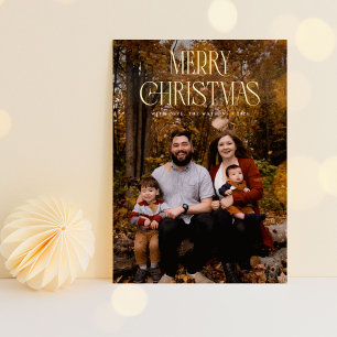 Tarjeta Festiva Con Relieve Metalizado Elegante y elegante Lujo Feliz Navidad
