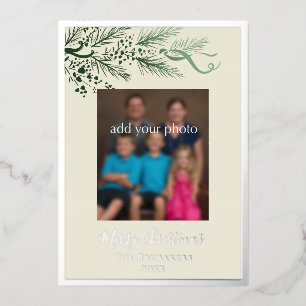 Tarjeta Festiva Con Relieve Metalizado Elegantes Navidades de fotografía John 3:16