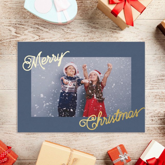 Tarjeta Festiva Con Relieve Metalizado Elegantes Navidades de fotografía Personalizados d (Subido por el creador)