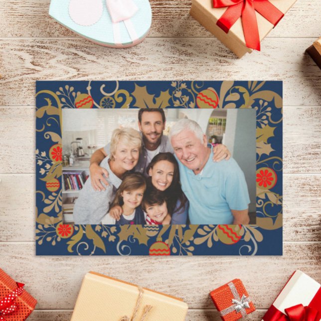 Tarjeta Festiva Con Relieve Metalizado Elegantes Navidades de fotografía Personalizados d (Subido por el creador)