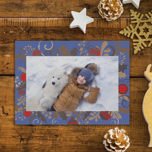 Tarjeta Festiva Con Relieve Metalizado Elegantes Navidades de fotografía personalizados e (Subido por el creador)