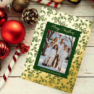 Tarjeta Festiva Con Relieve Metalizado Elegantes Navidades de Relieve metalizado Tarjeta