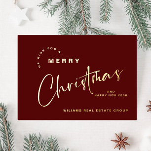 Tarjeta Festiva Con Relieve Metalizado Elegantes Navidades Minimalistas saludan a la comp