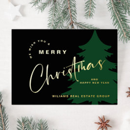 Tarjeta Festiva Con Relieve Metalizado Elegantes Navidades Minimalistas saludan a la comp