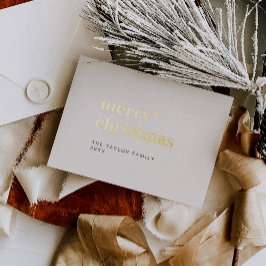 Tarjeta Festiva Con Relieve Metalizado EMERY Relieve metalizado dorado Retro Diversión si