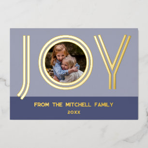 Tarjeta Festiva Con Relieve Metalizado Estilo personalizado chic violeta púrpura minimali