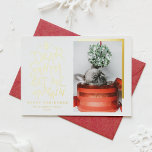 Tarjeta Festiva Con Relieve Metalizado Estimado Papá Noel Déjame Explicar A Los Navidades<br><div class="desc">¡Querido Papá Noel, déjame explicarme! Envíe saludos de Navidad con esta divertida y festiva tarjeta plana de vacaciones. Presenta una cita con letras a mano y una tipografía simple. Personalice añadiendo un saludo, nombres, fotos y otros detalles. Esta tarjeta de fotos de Navidad será perfecta para tarjetas de vacaciones para...</div>