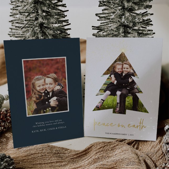 Tarjeta Festiva Con Relieve Metalizado Estrella brillante | Foto de Peace On Earth (Subido por el creador)