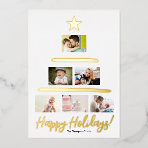 Estrella del árbol del Collage de fotos de la fami