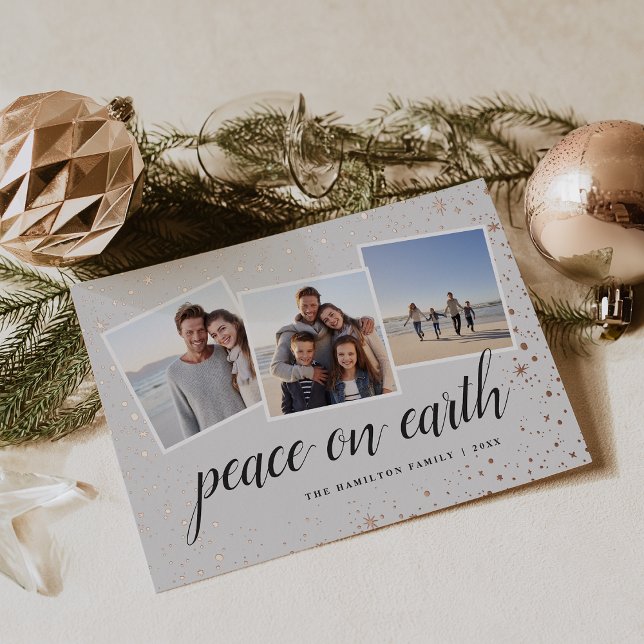 Tarjeta Festiva Con Relieve Metalizado Estrellas doradas | COLLAGE DE FOTOS (Subido por el creador)