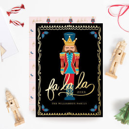 Tarjeta Festiva Con Relieve Metalizado Fa La Elegant Navidades Ballet Nurrón