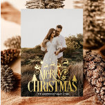 Tarjeta Festiva Con Relieve Metalizado Familia navideña moderna Feliz nombre artístico Ta<br><div class="desc">Moderna familia navideña Famoso Nombre de familia RED TARTAN</div>