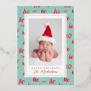 Tarjeta Festiva Con Relieve Metalizado FELICES FIESTAS   Agrega tu foto