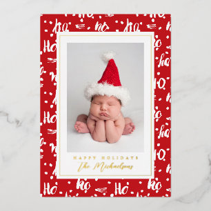 Tarjeta Festiva Con Relieve Metalizado FELICES FIESTAS   Agrega tu foto