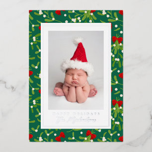 Tarjeta Festiva Con Relieve Metalizado FELICES FIESTAS   Agrega tu foto