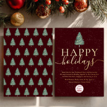 Felices Fiestas Logotipo de la empresa de árboles