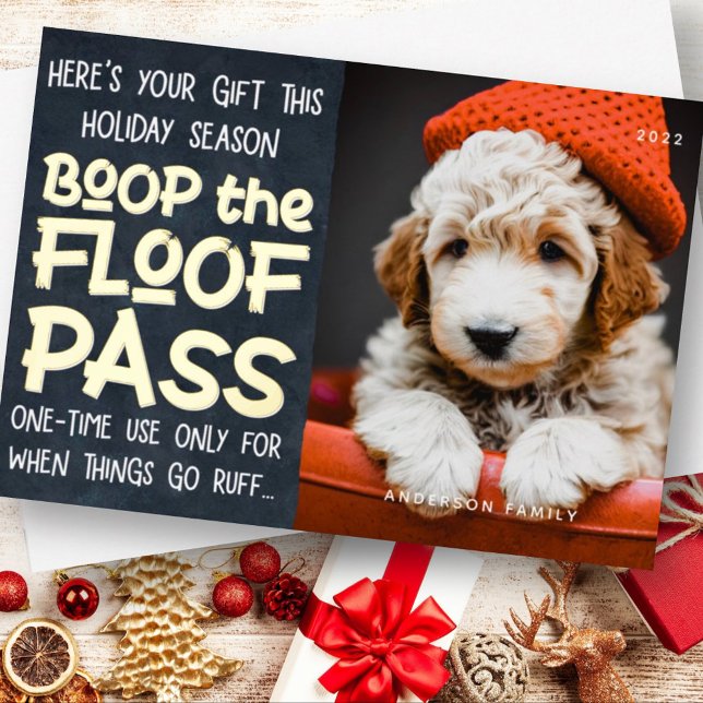 Tarjeta Festiva Con Relieve Metalizado Felices vacaciones Personalizado de Mascota divert (Subido por el creador)