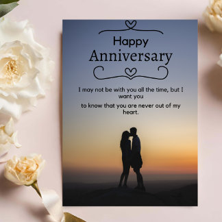 Tarjeta Festiva Con Relieve Metalizado Feliz Aniversario