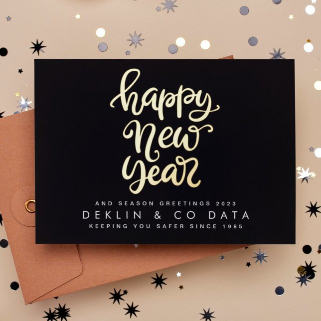 TARJETA FESTIVA CON RELIEVE METALIZADO FELIZ AÑO NUEVO 2024 | EMPRESA DE GANANCIAS DE TEM (Subido por el creador)