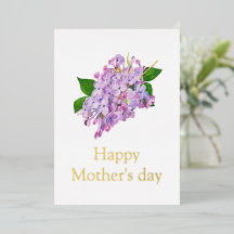 Feliz día de las madres lilas flores Relieve metal