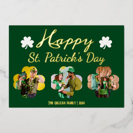 Tarjeta Festiva Con Relieve Metalizado Feliz día de los martiritas, Relieve metalizado de