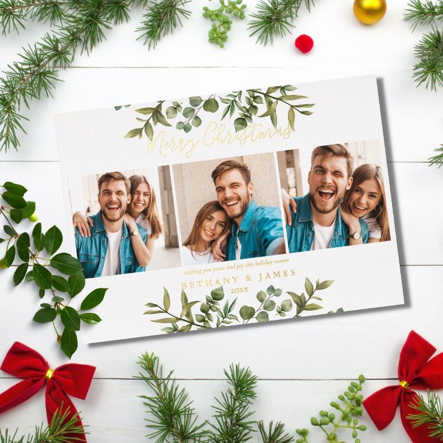 Tarjeta Festiva Con Relieve Metalizado Feliz Navidad 3 fotos verde oro (Subido por el creador)