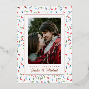Tarjeta Festiva Con Relieve Metalizado FELIZ NAVIDAD Agrega tu foto
