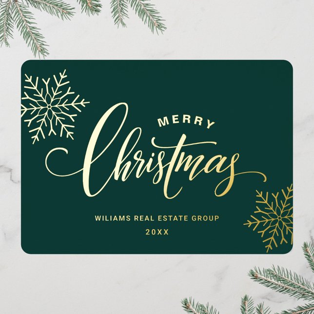 Tarjeta Festiva Con Relieve Metalizado Feliz Navidad Corporativa Greeuse Gold (Subido por el creador)