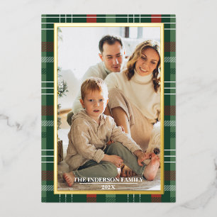 Tarjeta Festiva Con Relieve Metalizado Feliz Navidad Cuadro de Hoja de Metal Colaje de Na