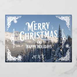 Tarjeta Festiva Con Relieve Metalizado Feliz Navidad Felices Fiestas Nochebuena SnowSilve
