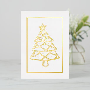 Tarjeta Festiva Con Relieve Metalizado ¡Feliz Navidad! Vacaciones de Xmas con tus palabra