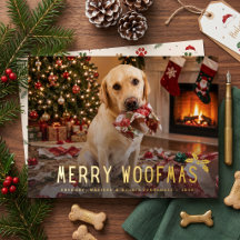 Feliz Woofmas Perro Foto Divertida Navidad