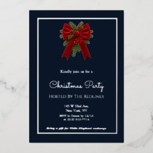 Fiesta de Navidad elegante en azul marino y plata