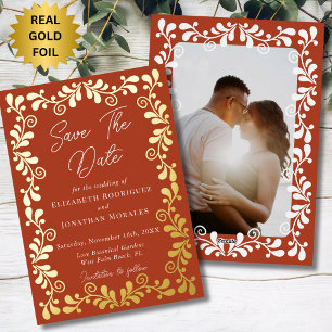 Tarjeta Festiva Con Relieve Metalizado Fiesta Talavera Fotografía de México Guardar la ta