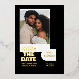 Tarjeta Festiva Con Relieve Metalizado Foil Holiday Card