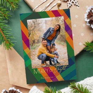 Tarjeta Festiva Con Relieve Metalizado Fondo de Cuadro de Tonos de Joyas Navideño Alegre