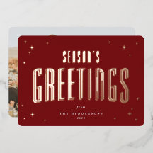 Foto de estrellas retro de saludos de temporada ro