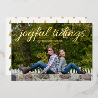 Tarjeta Festiva Con Relieve Metalizado Foto de guión escrito a mano Felices Fiestas