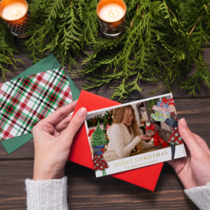 Tarjeta Festiva Con Relieve Metalizado Foto de Ilustracion de Navidades Chicas festivos