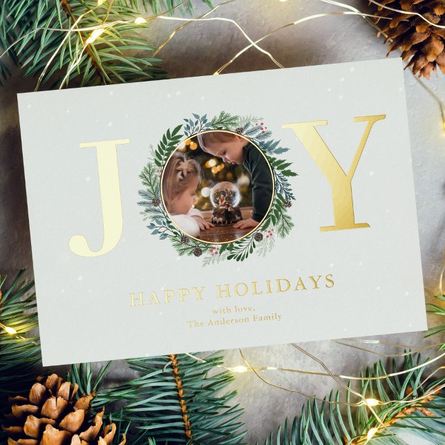 Tarjeta Festiva Con Relieve Metalizado Foto de Wreath de navidades (Subido por el creador)
