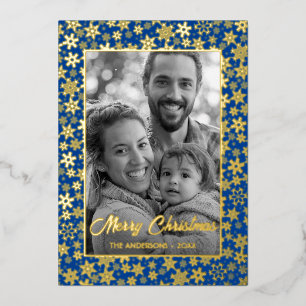 Tarjeta Festiva Con Relieve Metalizado Foto familiar Convertir automáticamente la image
