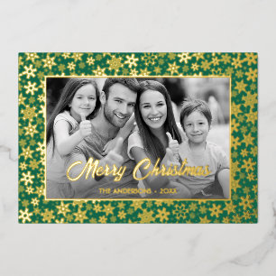 Tarjeta Festiva Con Relieve Metalizado Foto familiar Convertir automáticamente la image