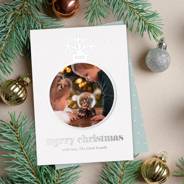 Tarjeta Festiva Con Relieve Metalizado Foto festiva azul claro en adorno de Navidad (Subido por el creador)