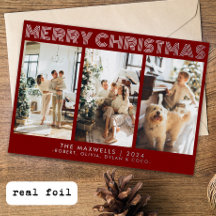 Foto moderna de Navidad roja