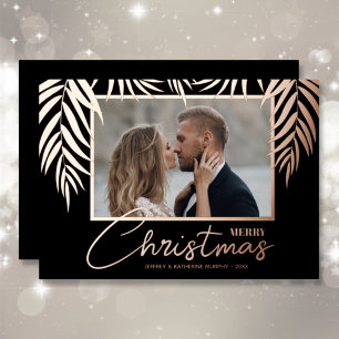 Tarjeta Festiva Con Relieve Metalizado Foto Topic Merry Christmas