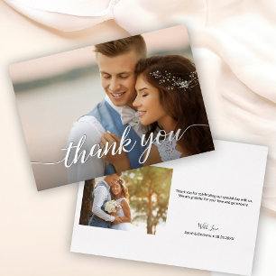 Tarjeta Festiva Con Relieve Metalizado Fotos de boda personalizadas elegantes modernas pl